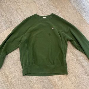 CHAMPION GREEN LONGSLEEVE PULLOVER